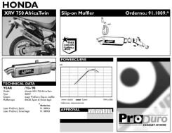 Výfuk Laser XRV 750 Africa Twin, 93-03